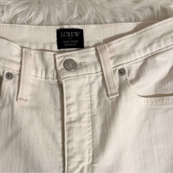 J. Crew High Rise Skinny Jean in White Size 27 - Picture 8 of 11